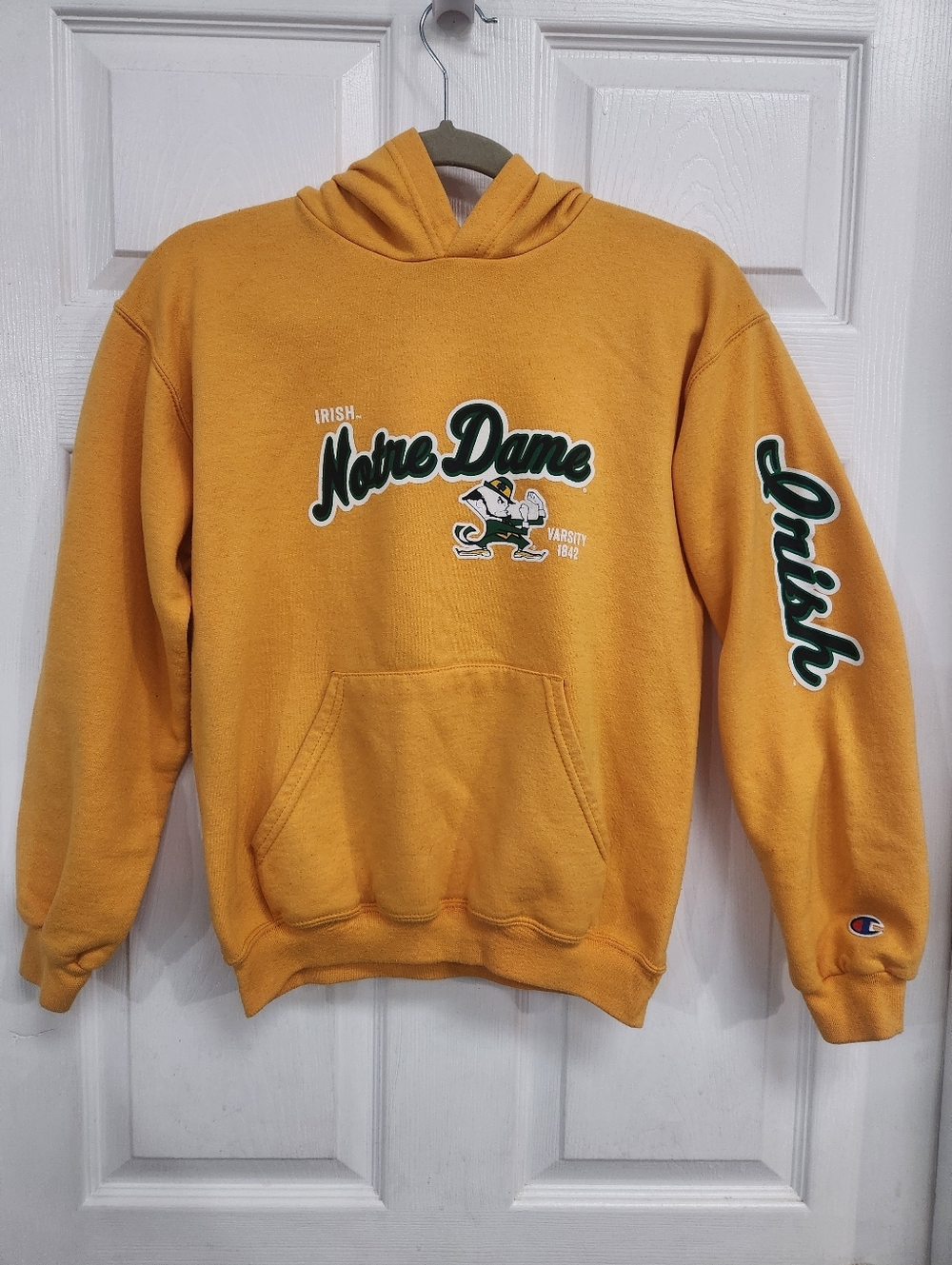 Champion Notre Dame Gold Hoodie Sweatshirt - Fighting Irish